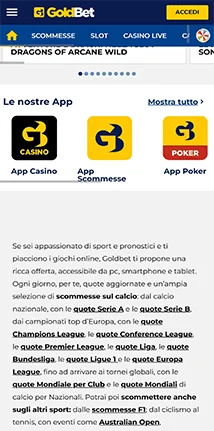 goldbet mobile esperienza