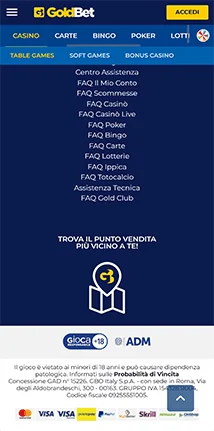 goldbet metodi di pagamento